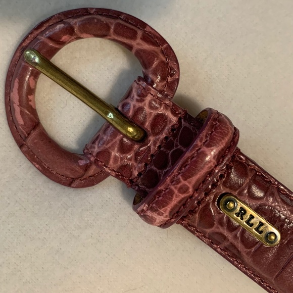 Ralph Lauren Croc Embossed Leather Belt main image 6